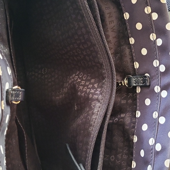 Kate Spade Loden Black Black White PolkaDot Detachable Strap Crossbody Bag - Picture 8 of 10